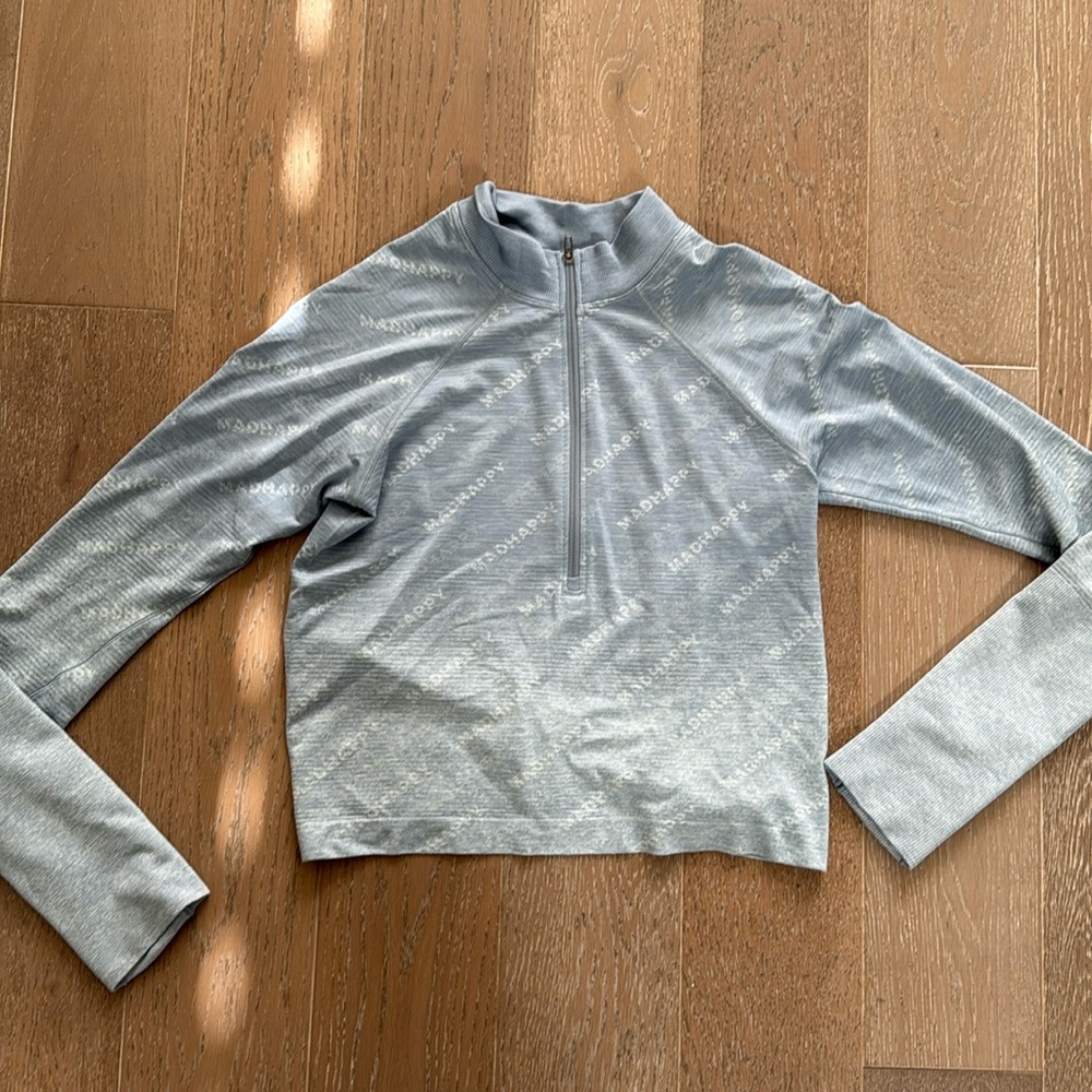 Women’s Lululemon x Mad-happy Swiftly Tech Half Zip 2.0 Chambray / Elixir Size 6
